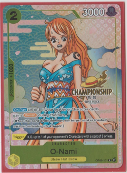 One Piece Card Game - O-Nami 25-26 championship pack promo - OP06-101 - NM - Eng - Image 1