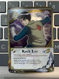 Naruto CCG Rock Lee 1299 FOIL near mint condition card / mb10 - Image 1