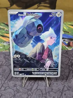 Pokemon TCG Steven's Beldum SVP207 Scarlet & Violet Promo Card Full Art - Image 2