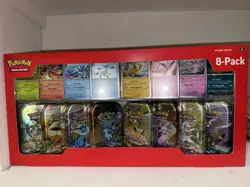 Pokemon TCG Prismatic Evolutions Costco 8 Mini-Tin Bundle w/ Promo Cards - Image 1