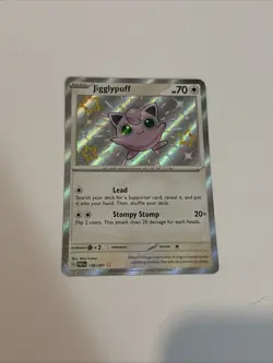 Pokemon Jigglypuff TCG Holo Card Paldean Fates Baby Shiny 198/091 NM Condition - Image 1