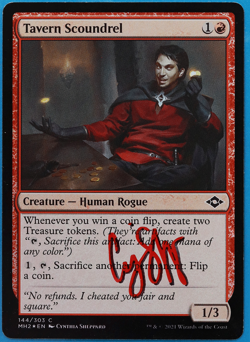 Tavern Scoundrel FOIL Modern Horizons 2 NM Common SIGNED CARD (505164) ABUGames - Image 1