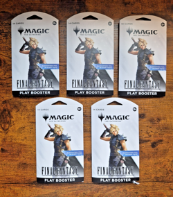 Magic the Gathering Final Fantasy Play Booster Pack LOT OF 5 PACKS 70 Cards S056 - Image 1