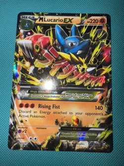 Pokemon M Lucario EX 55/111 - XY Furious Fists Holo Rare Pokemon Card - Image 1