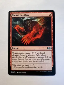Monstrous Rage - MTG Wilds of Eldraine - NM - Image 1