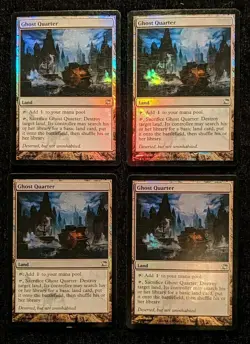 2011 Magic MTG Innistrad Ghost Quarter FOIL x4 VF-NM7+ - Image 1
