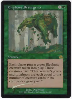 Elephant Resurgence 2000 Prophecy FOIL Green Rare Sorcery MTG SP - NM AZ5 - Image 1