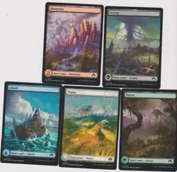 1 XCOMPLETE SET OF FULL ART MODERN HORIZONS BASIC LAND MTG MAGIC N-MINT U-2 - Image 1
