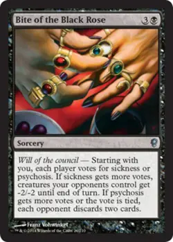 MTG Bite of the Black Rose - Foil, Conspiracy, Moderately Played, English - Image 1