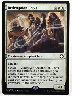 Redemption Choir NM/M* The Lost Caverns Of Ixalan 0074 mtg -UnltdCards - Image 1