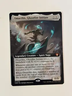 Omarthis, Ghostfire Initiate (Extended Art) Commander Masters Foil Magic MTG - Image 1
