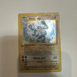 Pokemon TCG Machamp Base Set 8/102 Holo 1st Edition Unlimited Holo Rare Damaged - Image 1