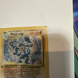 Pokemon TCG Machamp Base Set 8/102 Holo 1st Edition Unlimited Holo Rare Damaged - Image 4