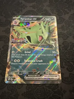 Tyranitar ex 064/131 Prismatic Evolutions Stamp Holo Double Rare English Pokemon - Image 1