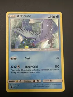 Articuno SM144 - Pokemon Sun & Moon Black Star Promo- Cosmo Holo LP - Image 1