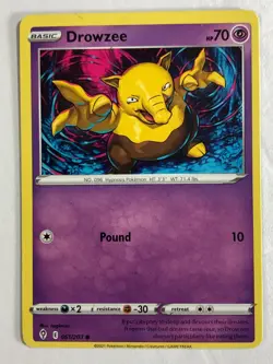 Pokemon TCG Evolving Skies Miscut Error Drowzee 061/203 Near Mint - Image 1