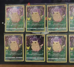Pokemon Celebrations Pikachu 005/025 Lot Of 12 Full Art 25th From Pack To Sleeve - Image 2