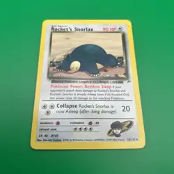 Vintage 2000 Pokemon Gym Heroes Rocket’s Snorlax Non-Holo 33/132 LP - Image 2