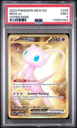 2023 POKEMON MEW EN-151 HYPER RARE #205 MEW EX PSA 9 - Image 1