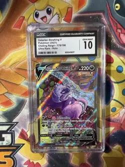 CGC 10 GEM MINT Galarian Slowking V 179/198 Chilling Reign Pokemon 2021 PSA - Image 1