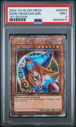 YUGIOH PSA 9 Dark Magician Girl MP24-EN009 QCR 1st Edition - Image 1