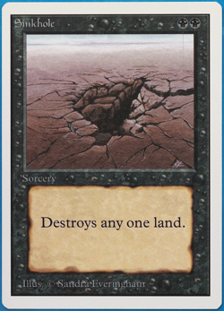 Sinkhole Unlimited PLD Black Common MAGIC GATHERING CARD (ID# 505375) ABUGames - Image 1