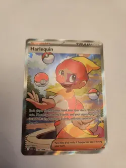 Harlequin 163/086 White Flare English Ultra Rare Pokemon TCG Card Full Art - Image 1
