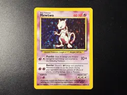 Pokemon TCG Mewtwo Base Set Holo Unlimited Rare Card 10/102 - Image 1