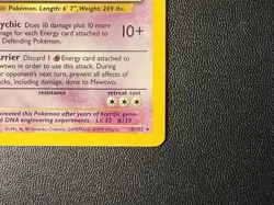 Pokemon TCG Mewtwo Base Set Holo Unlimited Rare Card 10/102 - Image 3
