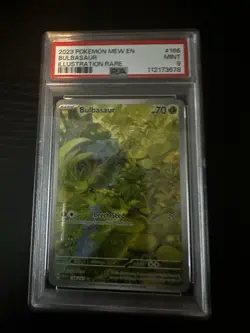 Pokemon TCG Bulbasaur 151 Illustration Rare Card 166/165 PSA 9 - Image 1