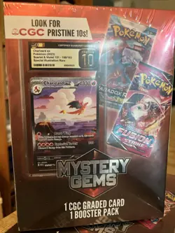 Pokemon Mystery Gems 1 CGC Graded Card & 1 Booster Pack 2025! New Sealed Box! - Image 1