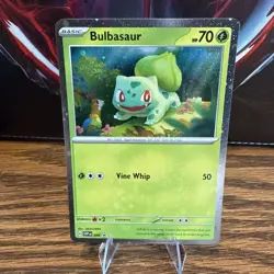 Bulbasaur SVP 046 HD Galaxy Swirl Cosmos Pokemon 151 Black Star Promo Card ENG - Image 1