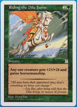 Riding the Dilu Horse Portal Three Kingdoms PLD Rare CARD (505361) ABUGames - Image 1