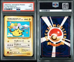 PSA 9 Flying Pikachu 025 1998 ANA Plane On Right Old Back Pokemon Card Japanese - Image 1
