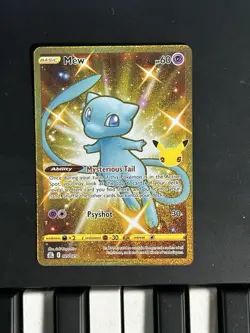 Pokemon Mew Holo Rare TCG Gold Card Celebrations 25th Anniversary 025/025 - Image 1