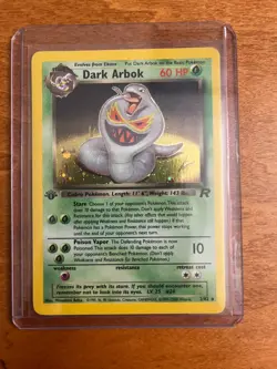 1st Edition Dark Arbok Holo 2/82 Pokemon Card- Team Rocket - Holo- NM - Image 1