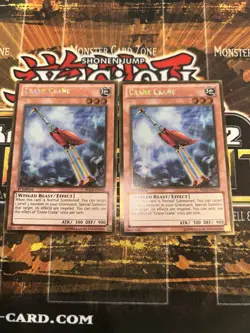 Yu-Gi-Oh! Crane Crane Card Set x2 NM 1 Edition GOLD RARE - Image 1