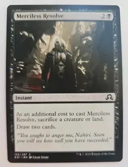 MTG Magic The Gathering Card Merciless Resolve Instant Black Shadows Over Innist - Image 1