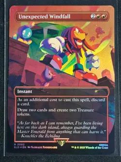 Magic the Gathering MTG Sonic Secret Lair Unexpected Windfall Rainbow Foil SP 2 - Image 1