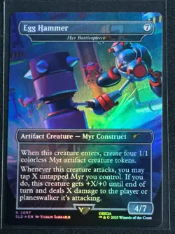 Magic the Gathering MTG Sonic Secret Lair Egg Hammer Rainbow Foil SP - Image 1