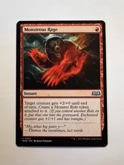 Monstrous Rage - MTG Wilds of Eldraine - NM - Image 1