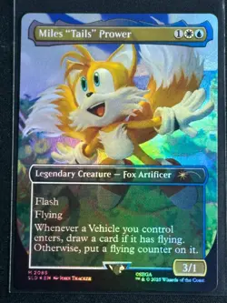 Magic the Gathering MTG Sonic Secret Lair Miles "Tails" Prower Rainbow Foil SP 3 - Image 1