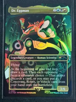 Magic the Gathering MTG Sonic Secret Lair Dr. Eggman Rainbow Foil SP - Image 1