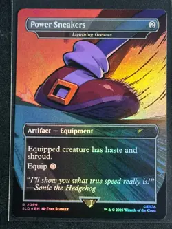 Magic the Gathering MTG Sonic Secret Lair Power Sneakers Rainbow Foil SP 2 - Image 1