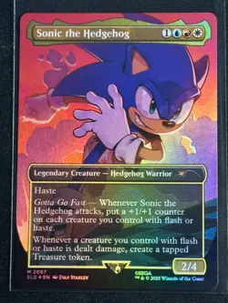 Magic the Gathering MTG Sonic Secret Lair Sonic the Hedgehog Rainbow Foil SP 2 - Image 1