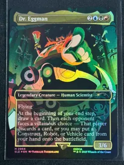 Magic the Gathering MTG Sonic Secret Lair Dr. Eggman Rainbow Foil SP 3 - Image 1