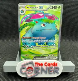 Venusaur ex Full Art 182/165 Pokemon Scarlet and Violet 151 NM - Image 1