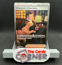 Giovanni's Charisma SIR 204/165 Pokemon Scarlet and Violet 151 NM - Image 1