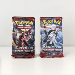 Lot of (2) Sun & Moon - Crimson Invasion - Pokemon Booster Packs- New - Sealed - Image 1