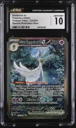 POKEMON CGC 10 2024 SV Paldean Fates Gardevoir ex 233/091 SIR *5062 - Image 1